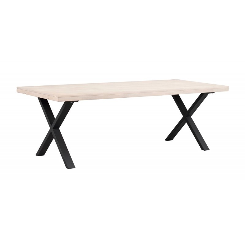 RO Brooklyn Extending Dining Table X 220x95 Whitewash/Black